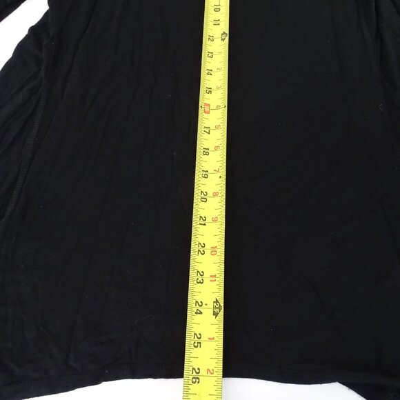 Cha Cha Vente Black Long Sleeve Cowl Neck Tunic Top Women Size M Asymmetric - Picture 10 of 10
